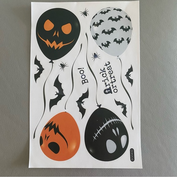 Halloween window clings stickers 6 sheets 12x8” - Picture 3 of 7